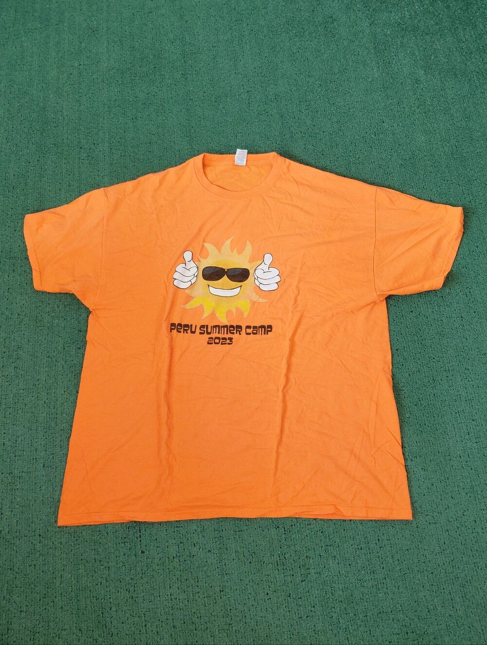 Peru Summer Camp 2023 Sun Orange T Shirt Sz XXL